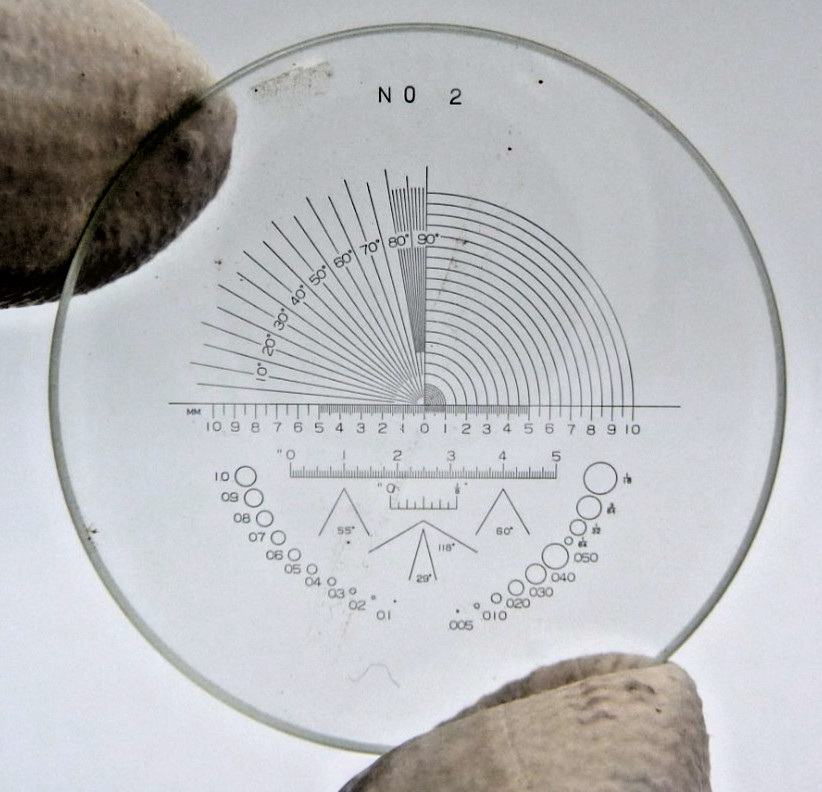 Peak Scale Lupe Loupe 10X (four reticles No. 2, 7, 8, 10)