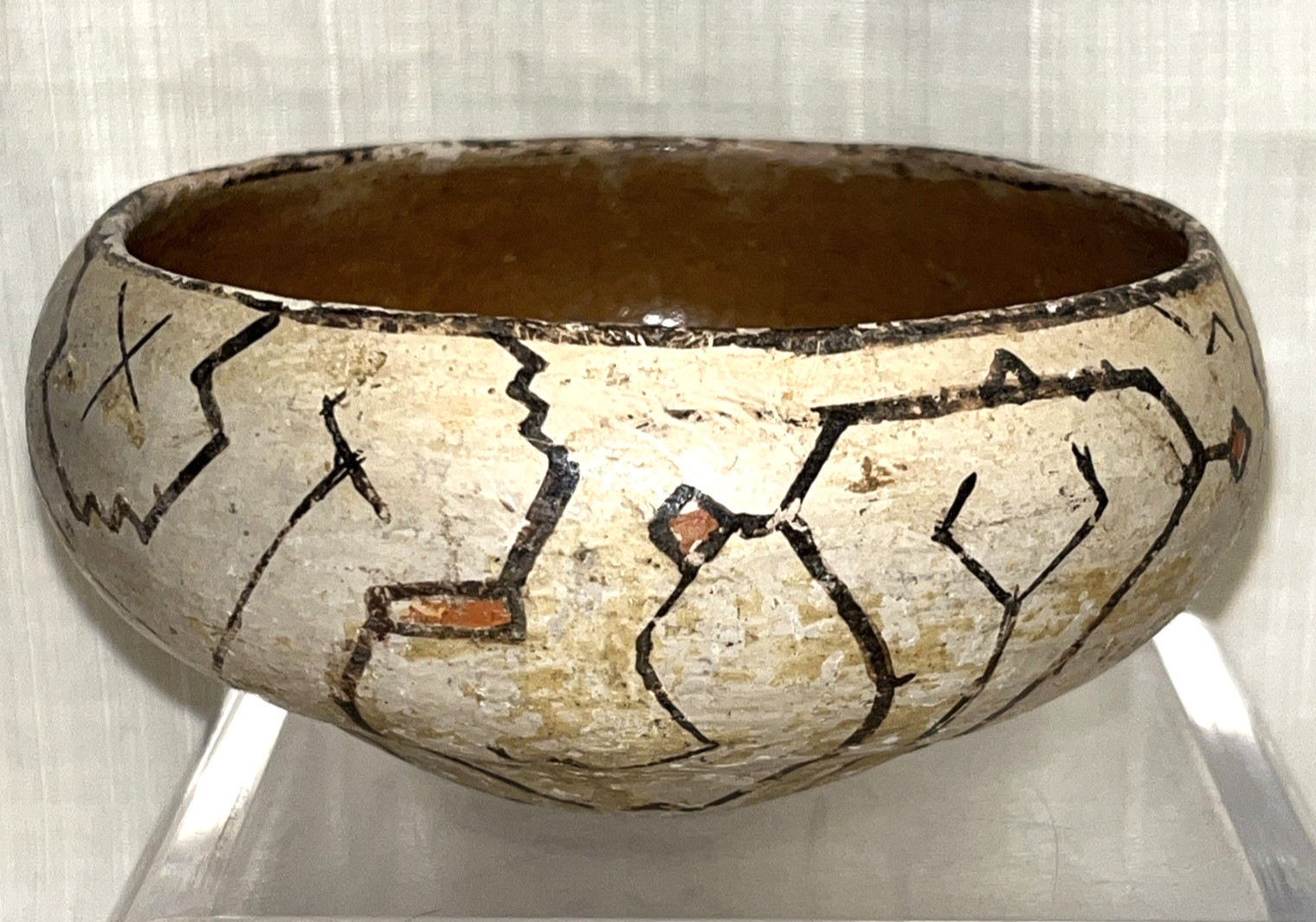 Antique Peruvian Shipibo Conibo Polychrome Pottery Bowl Lid South America  Peru