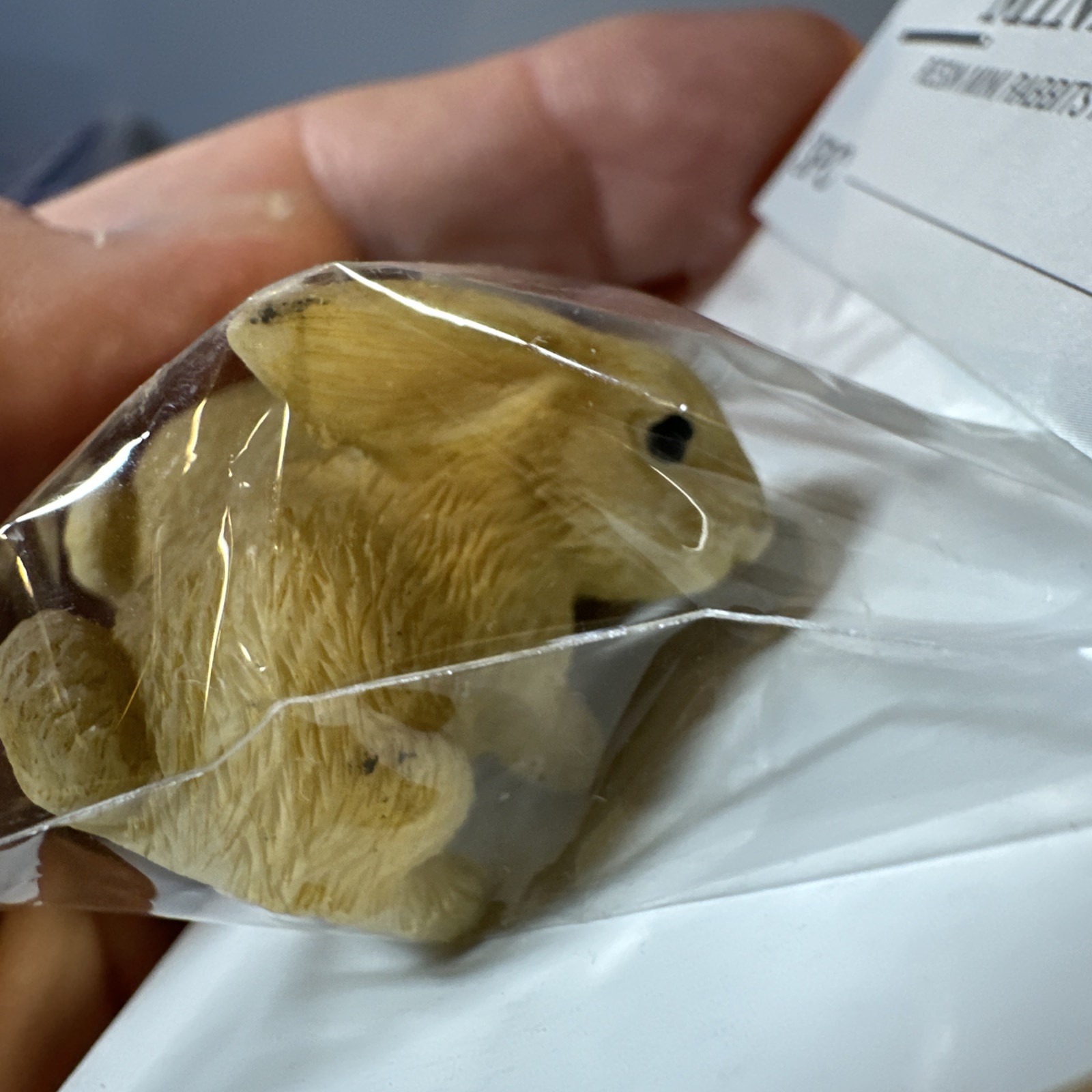 6 Resin Mini Rabbits by Darice 2014 New Sealed Light Brown