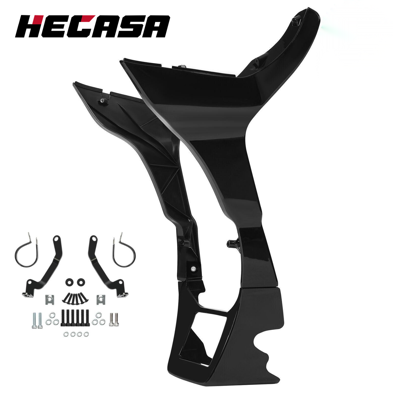 Vivid Black Fairing Chin Spoilers Cover For Harley Road Glide FLTRX FLTRXS 17-23