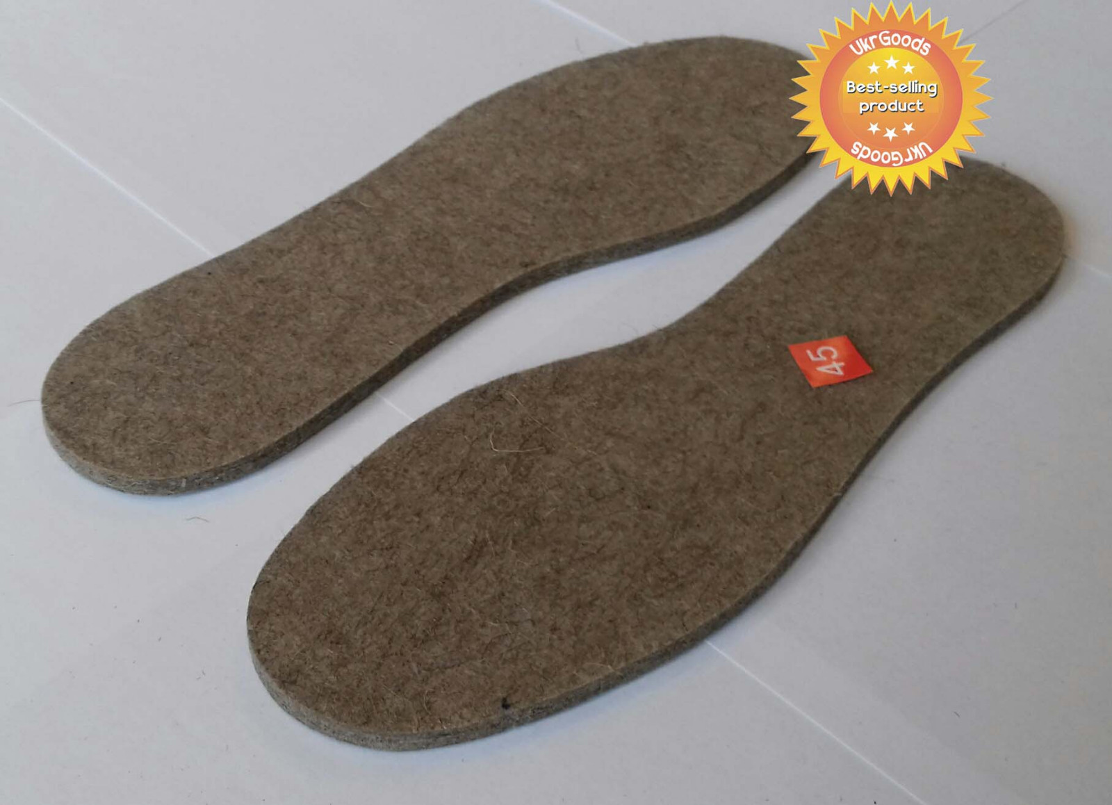 Natural Wool 100% FELT INSOLES SHOES WOMEN MEN ANY SIZES Thickness 5 mm