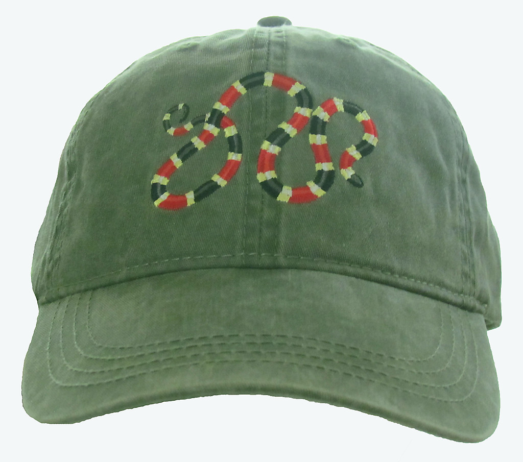 Coral Snake Embroidered Cotton Cap NEW Hat Reptile