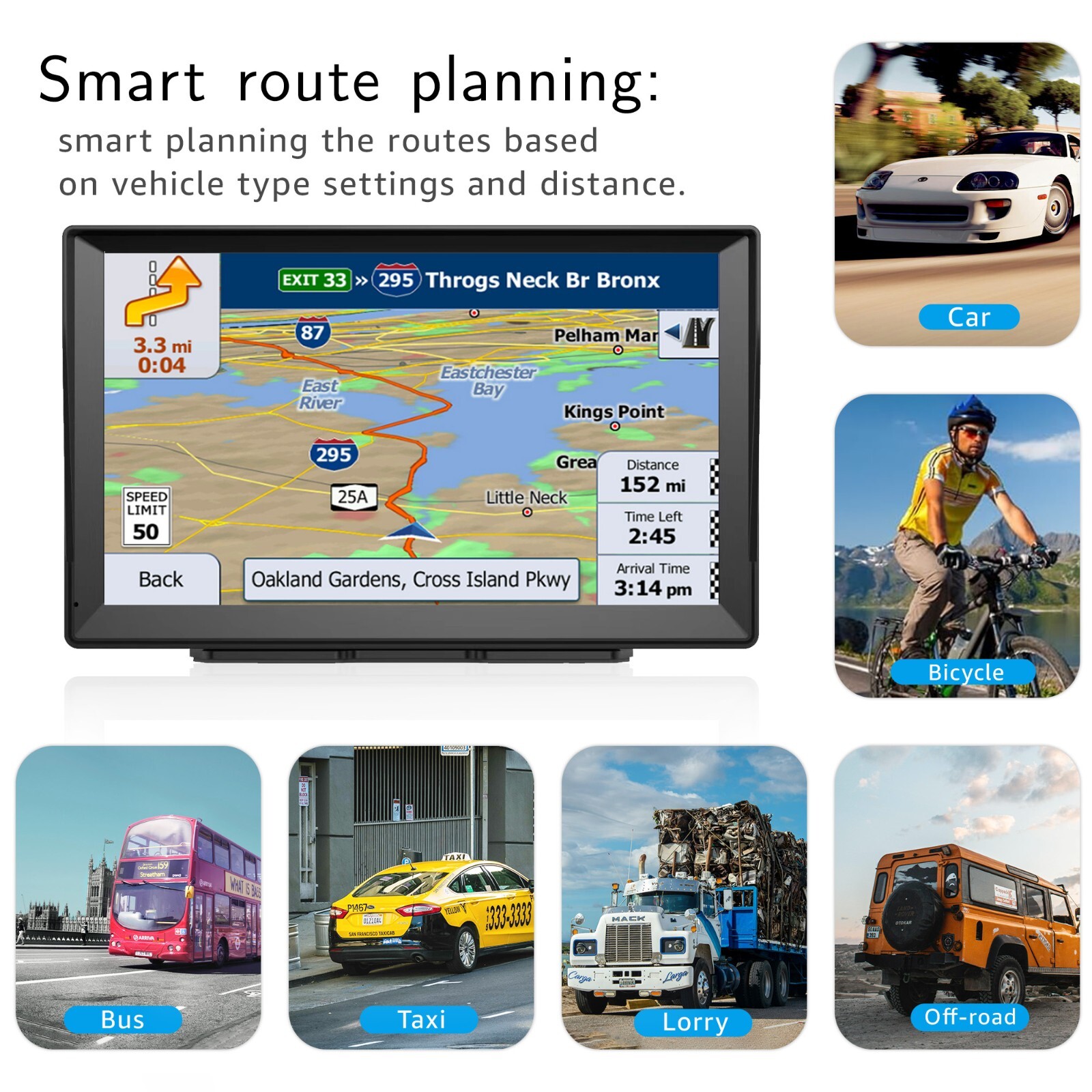 9-Inch GPS Navigator for Car Truck 2025 Offline Maps with Lifetime Free Updates