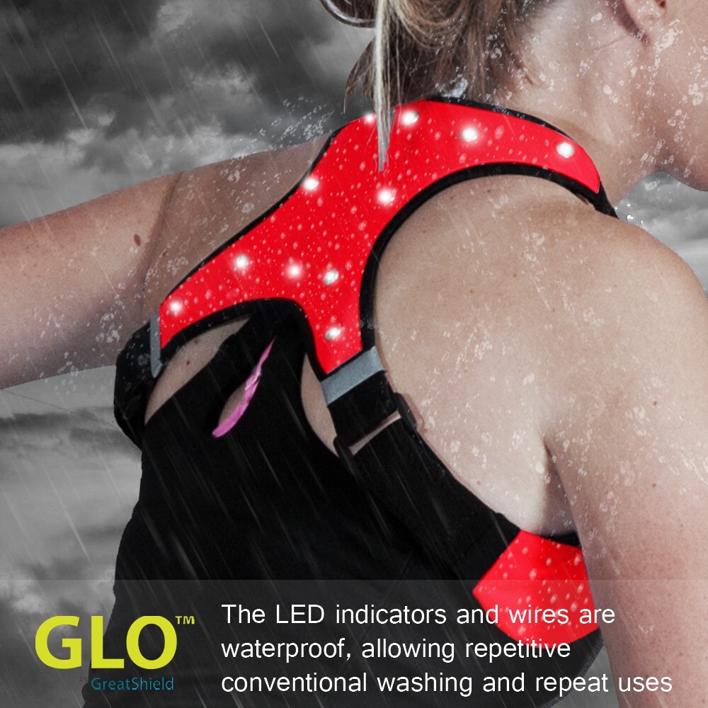 Reflective Waterproof LED Light Safety Vest Outdoor Running Cycling Biking Night