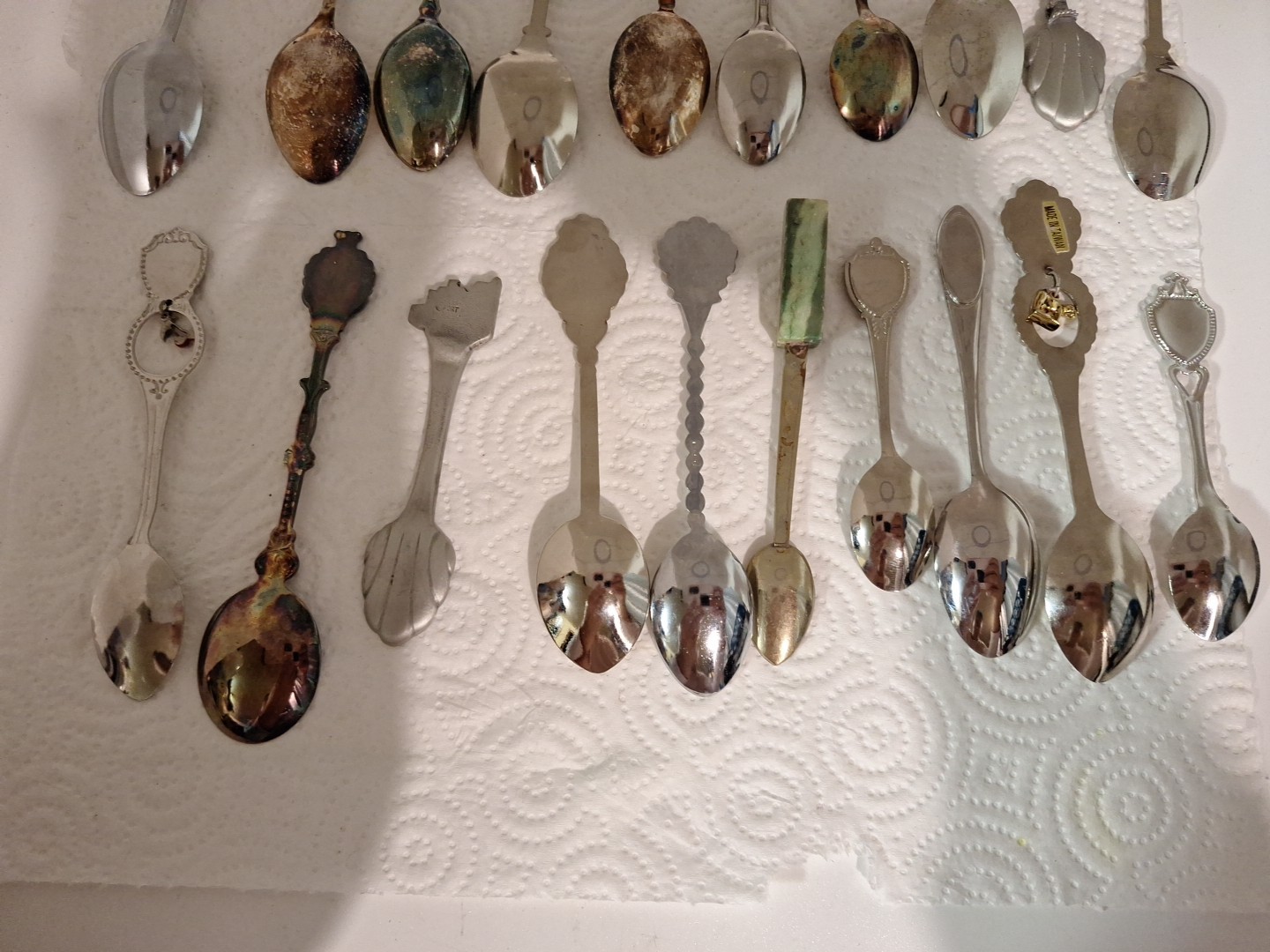 20 Souvenir Small Spoons, Vintage.