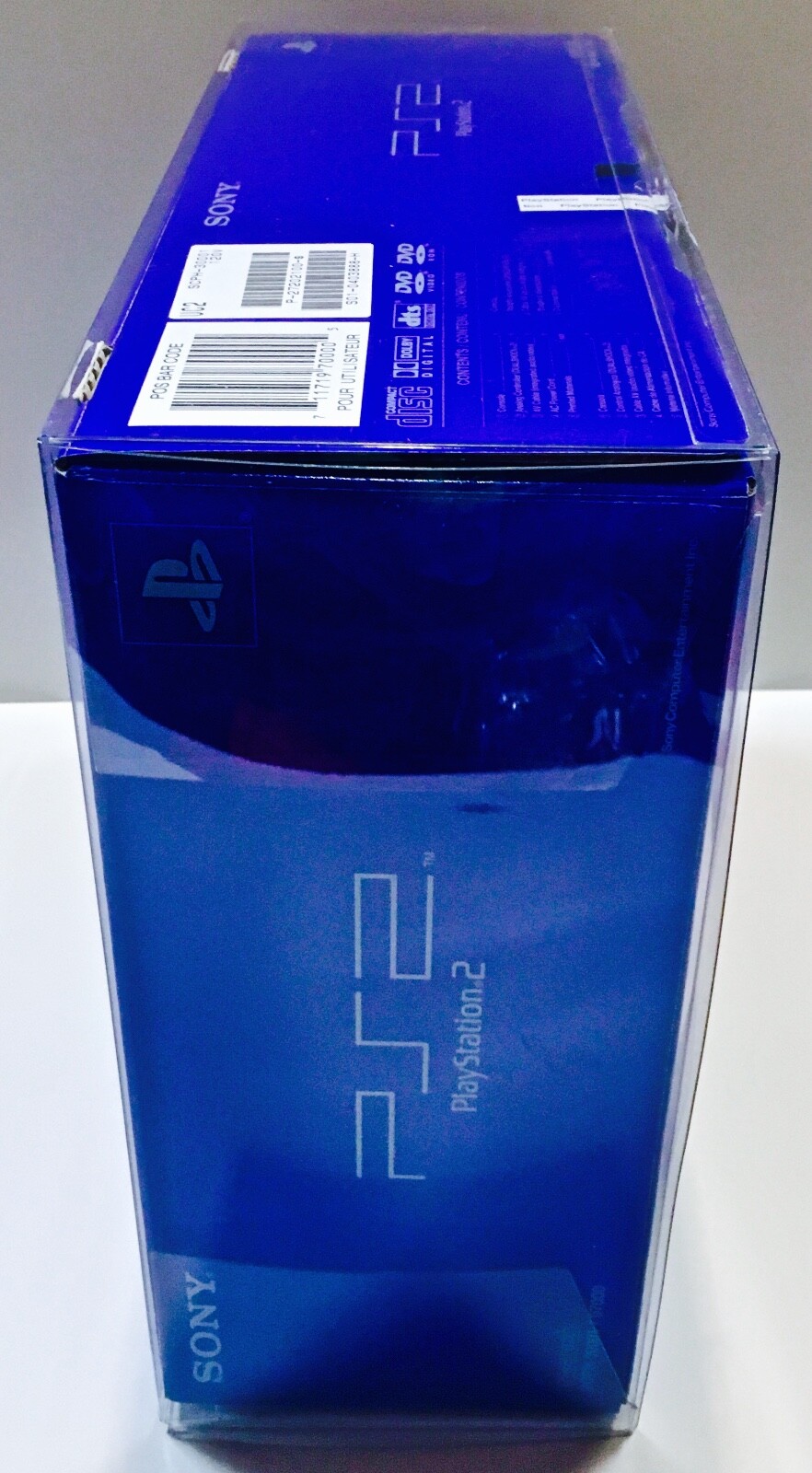 1 Console Box Protector For PLAYSTATION 2 PS2 FAT Blue Box Size Display Case