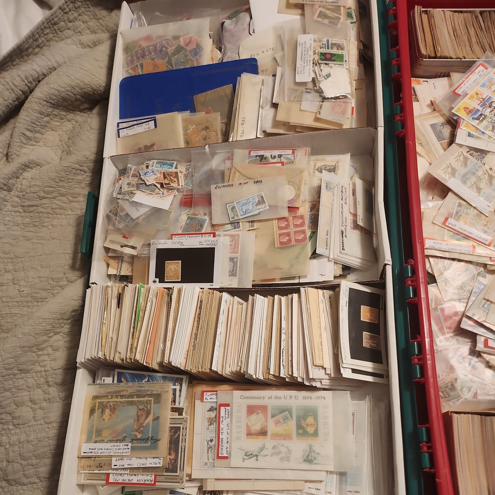 Huge Assortment Worldwide US/Foreign Stamps Used, Mint, Glassines, Covers, BOBs