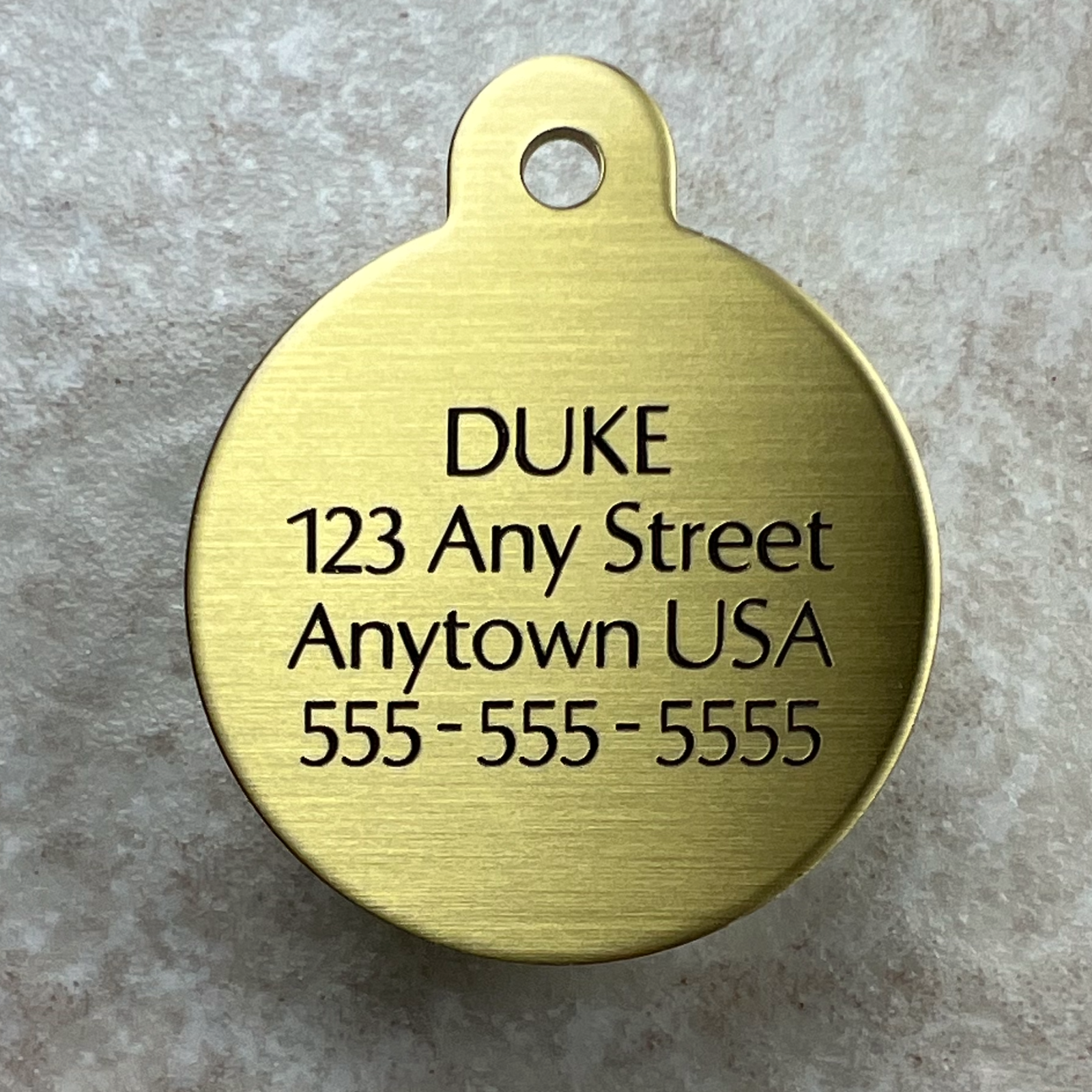 Custom Engraved Dog Tags Personalized Dog Collar Pet Tags Engraved BRUSHED BRASS
