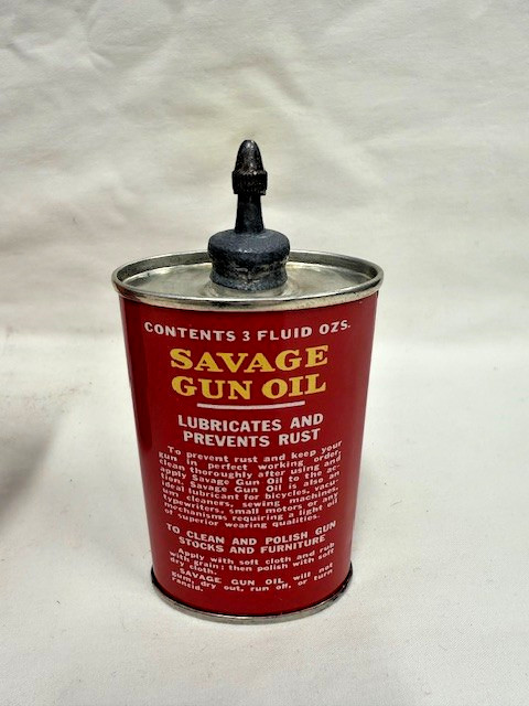 Savage Arms Vintage Gun Cleaning Kit Oil Tin Grease Solvent 3pk