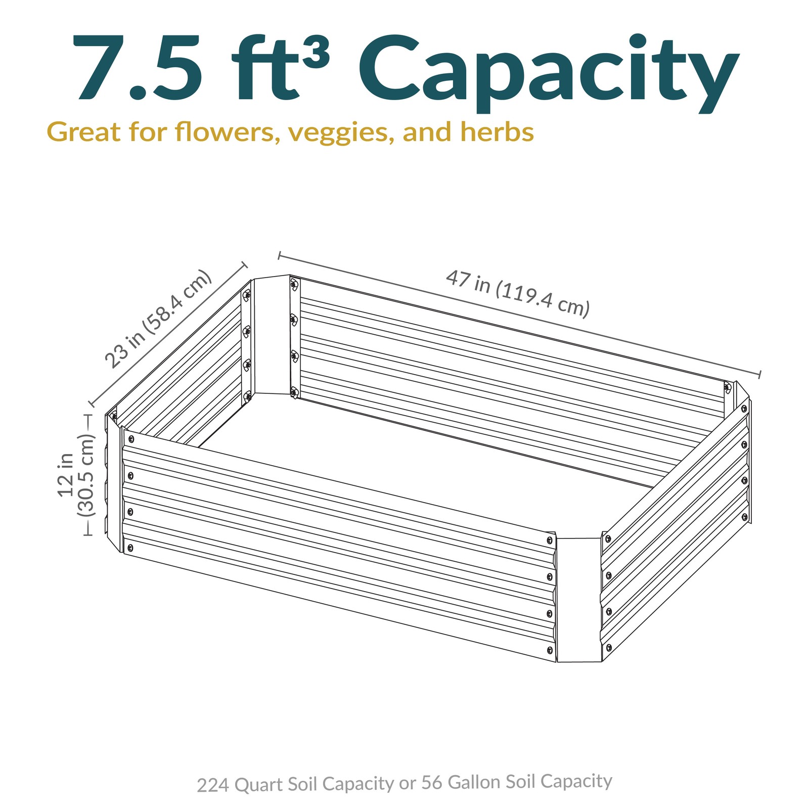 Rectangle Galvanized Steel Raised Bed - 4 x 2 x 1 ft - Green by Sunnydaze
