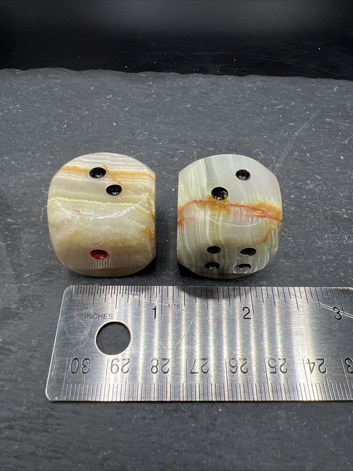 1” Hand carved genuine Onyx stone Dice cube