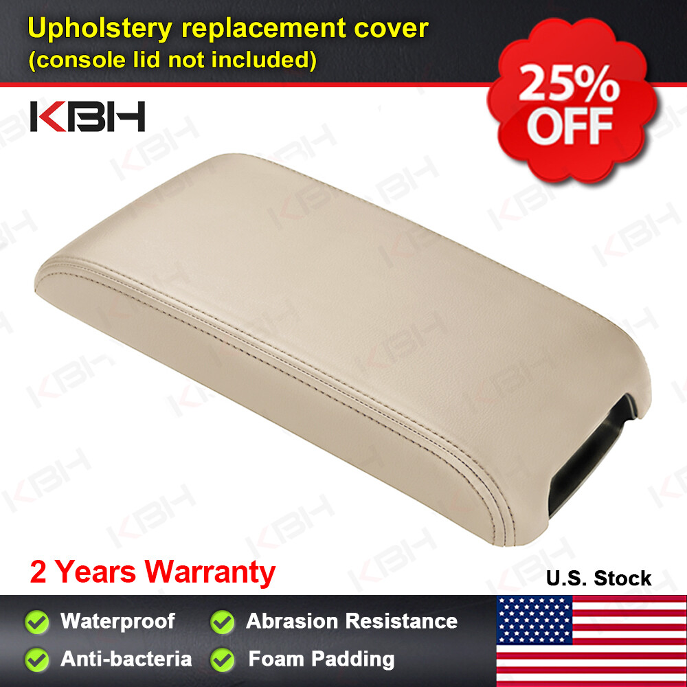 Fits 2012-2017 Toyota Camry Leather Center Console Lid Armrest Cover Ivory Tan