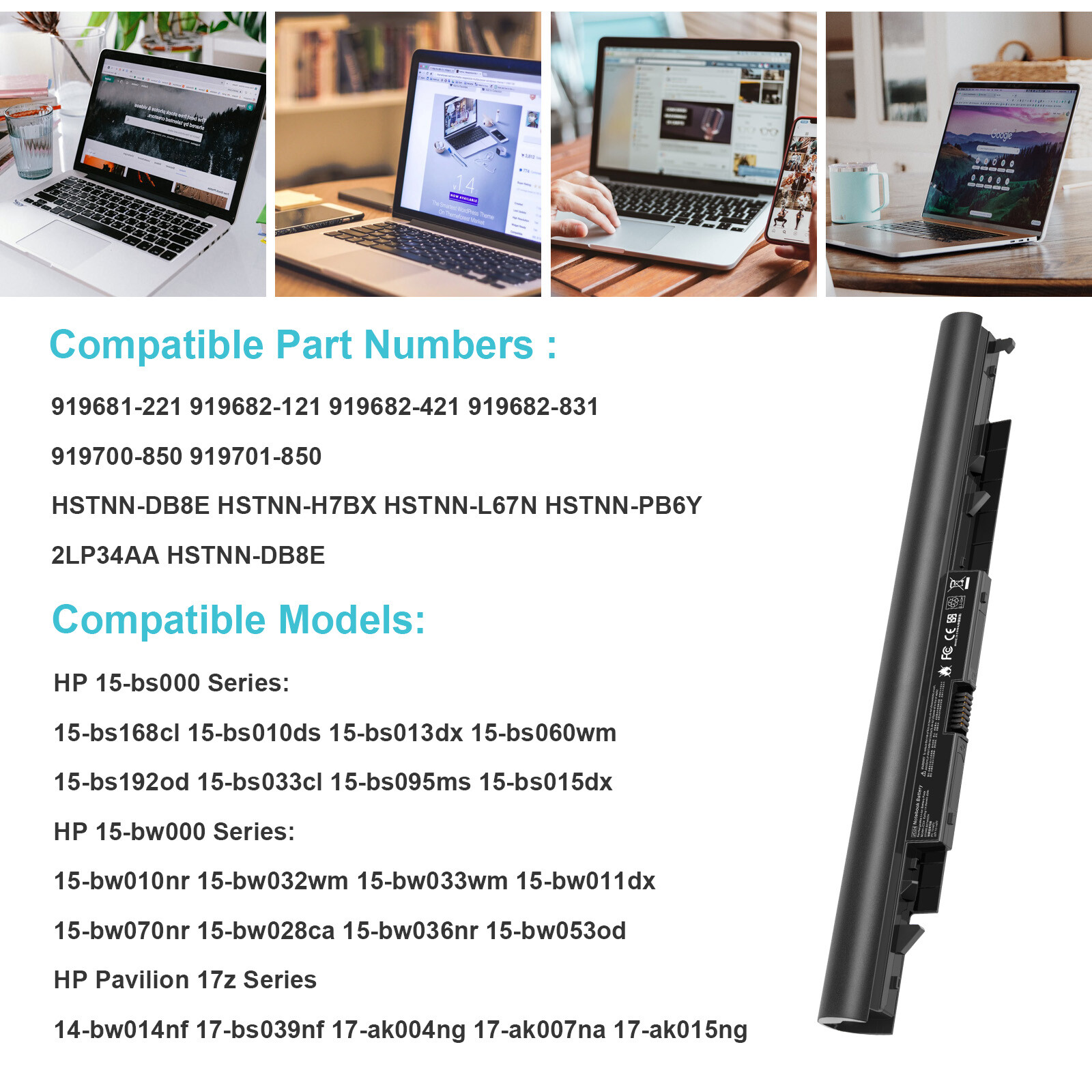 🧡LOT OF JC04 JC03 Battery For HP 15-bs000 15-bw000 Series HSTNN-PB6Y 919681-221
