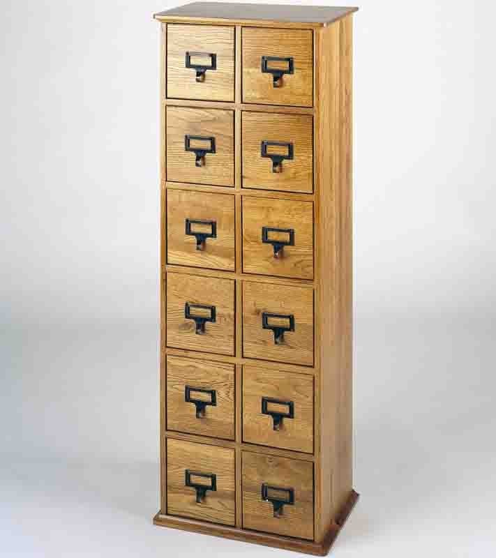 Leslie Dame CD-228 Library Design Multi Media Storage Cabinet OAK New!