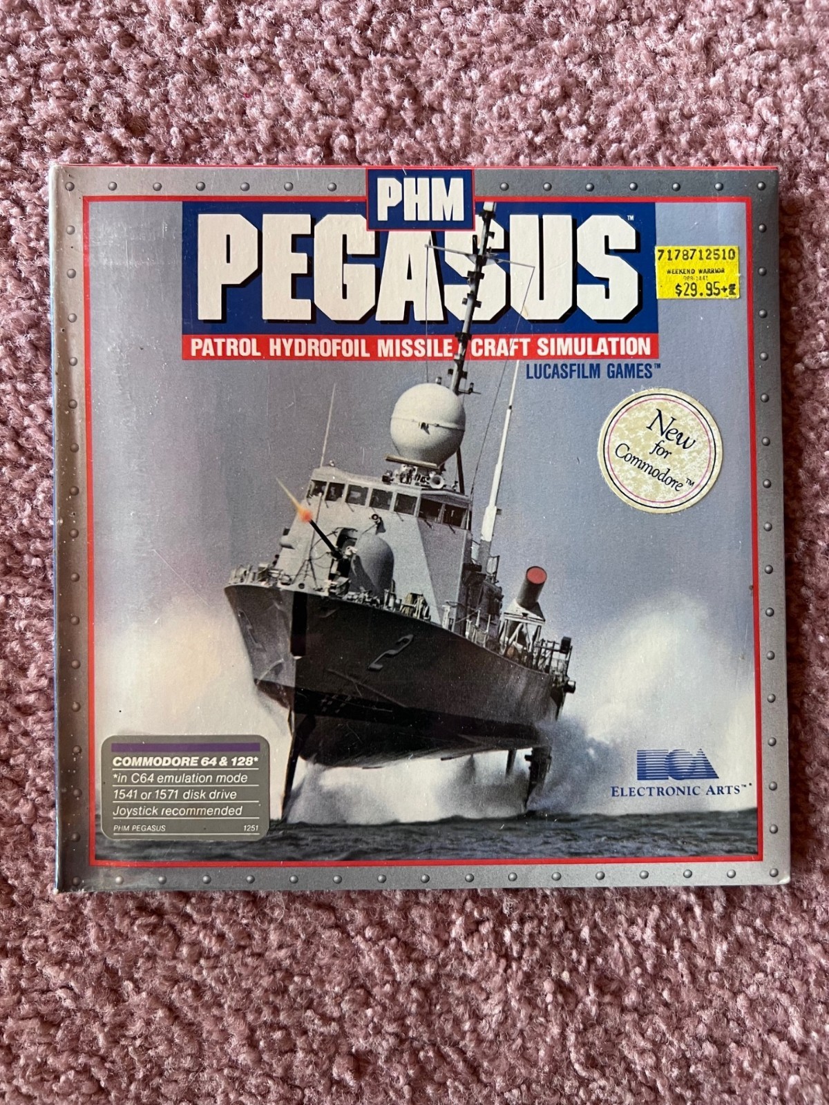 PBM Pegasus by Electronic Arts for Commodore 64 & 128 1987 mint in shrink