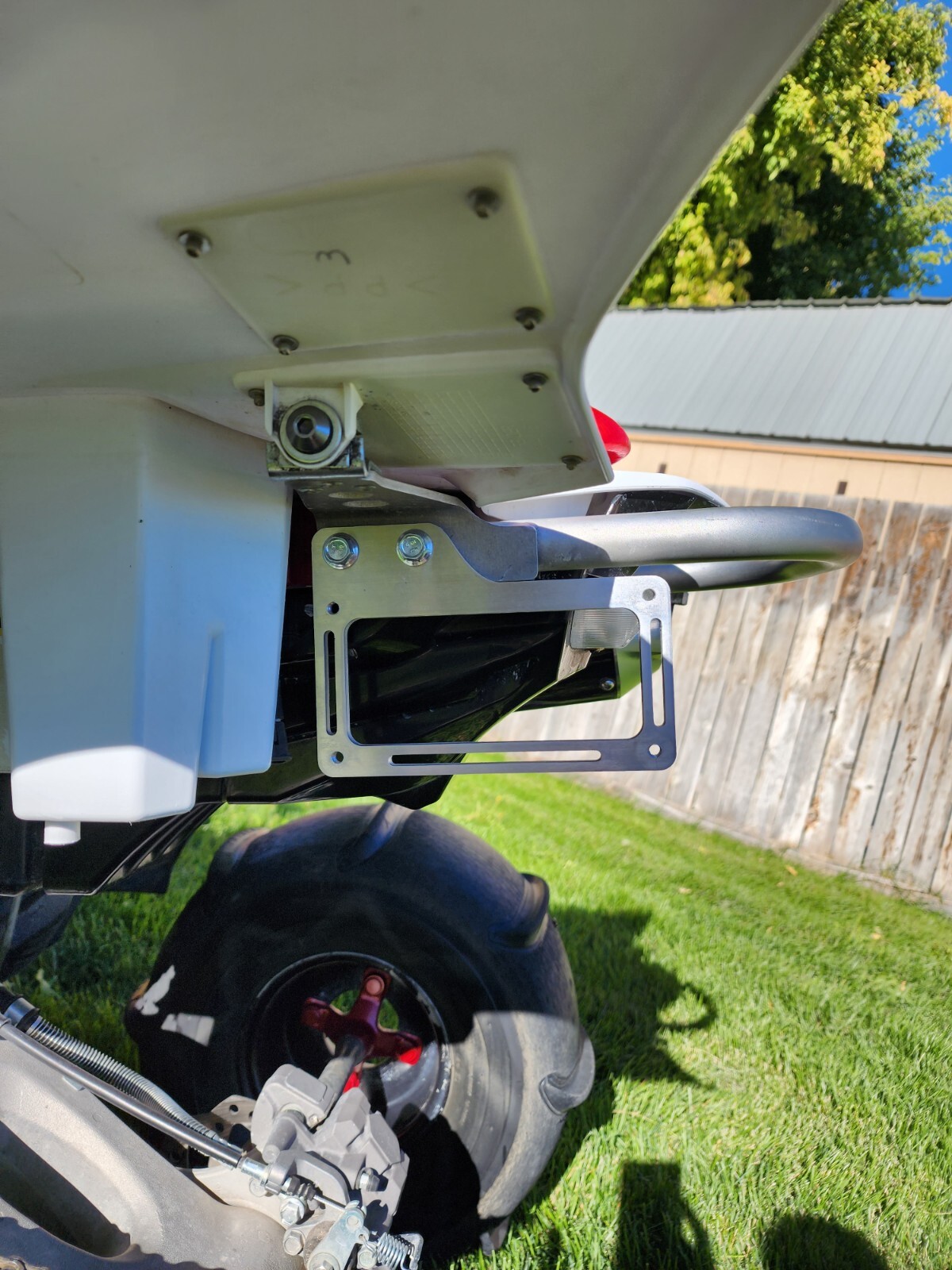 License Plate Mount/Bracket – Fits Yamaha YFZ450R, Raptor, Honda TRX450