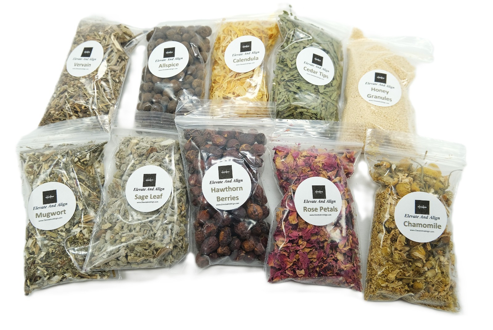 20 Piece Dried Herbs And Flowers Kit | Herbal Spell Kit | Potpourri Kit