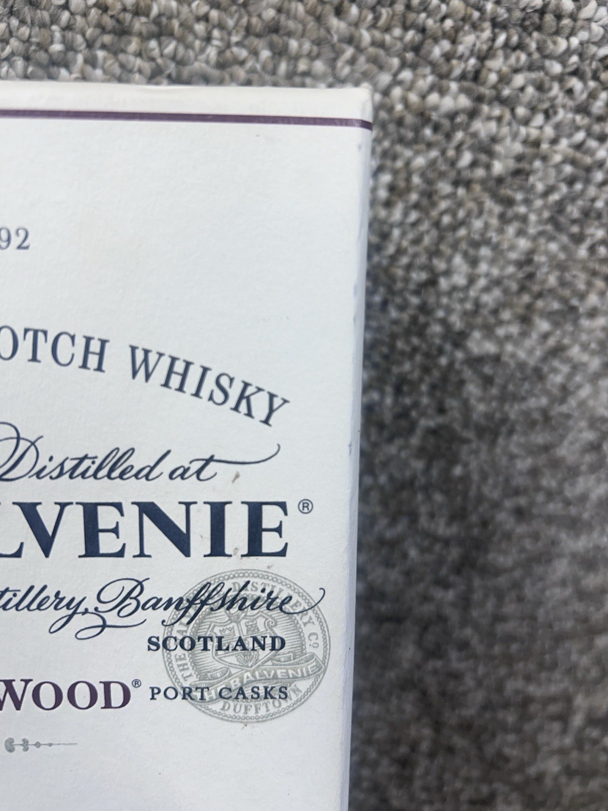 The Balvenie 21 Years Portwood Single Malt Scotch Whisky Presentation Box Empty