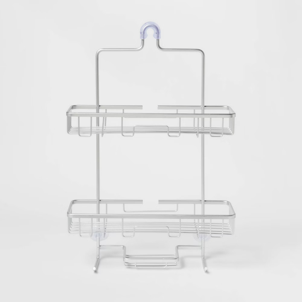 Threshold Wide Rustproof Hanging Shower Caddy Aluminum Over Shower Head