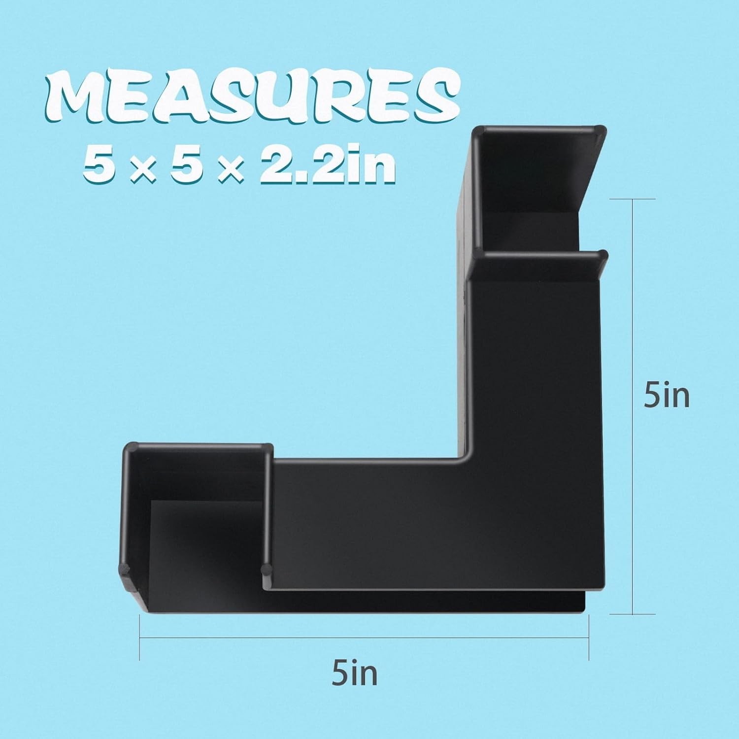 Shrimp & Fish Aquarium Decor - Tunnel Cave & Hideout for Corner Black