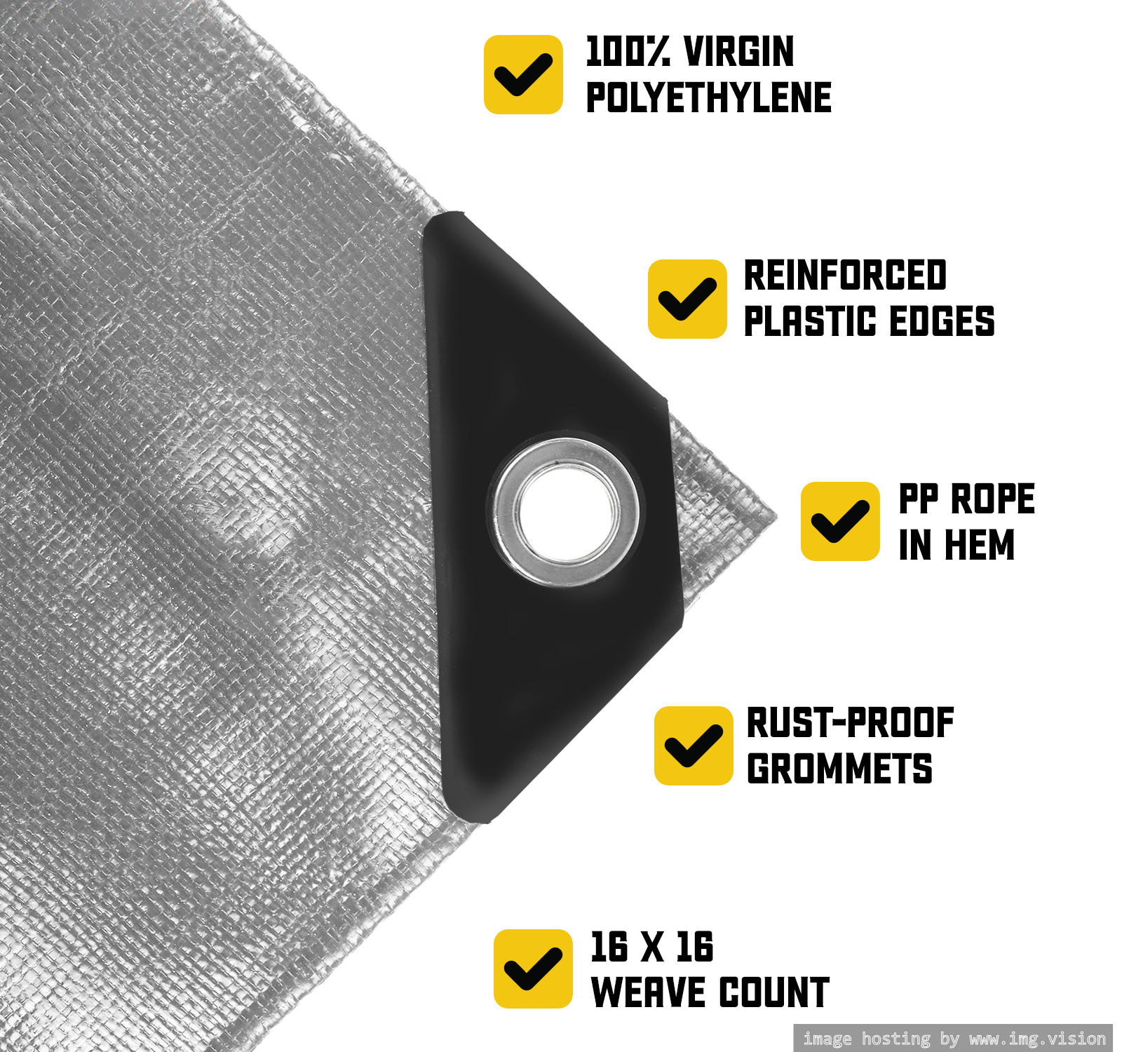 Core Tarps Extreme Heavy Duty Tarp 20 Mil Waterproof Tarpaulin Cover Resistant