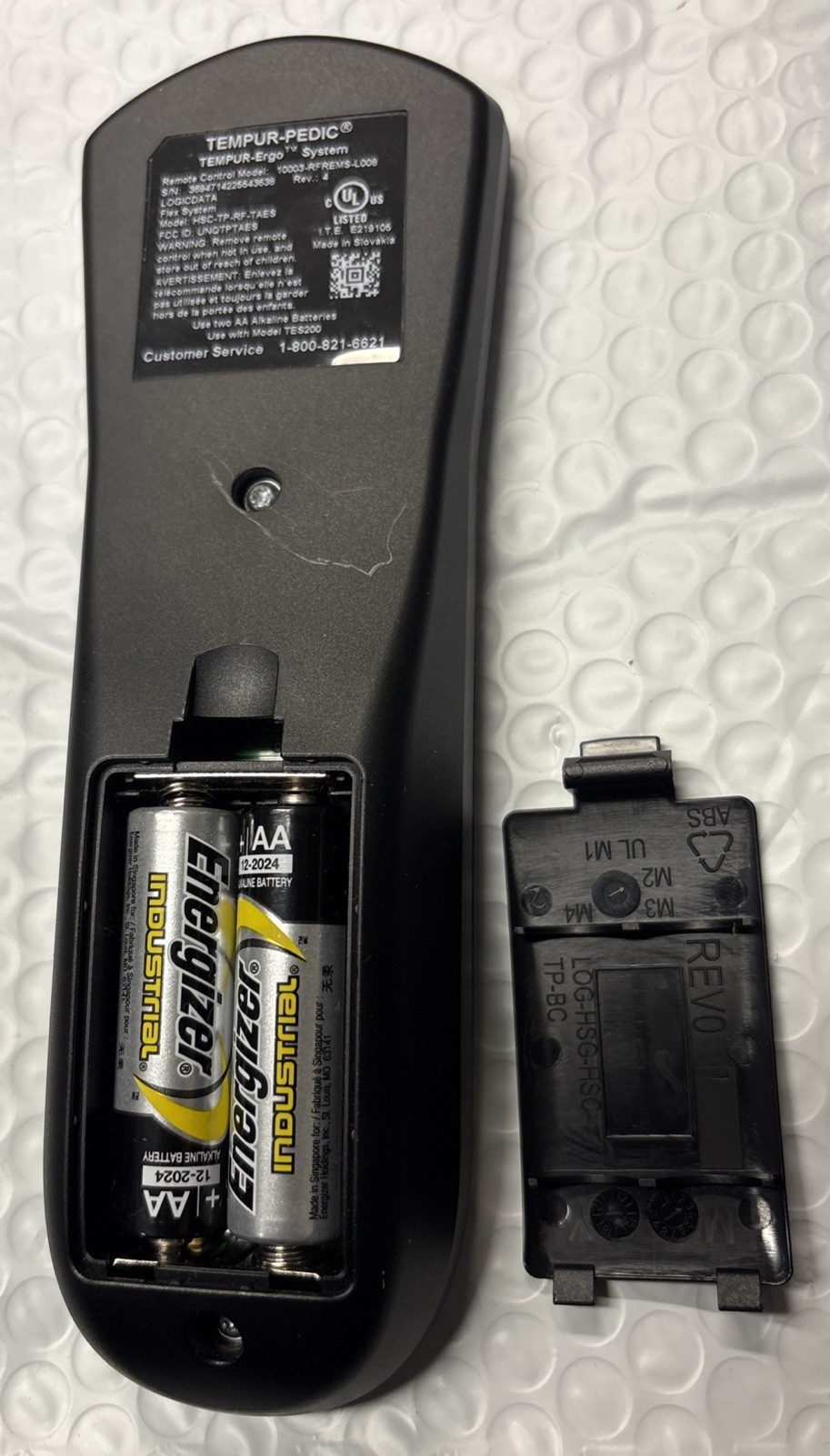 Tempur-Pedic Tempur-Ergo Premier 10003-RFREMS-L008 Wireless Remote Control
