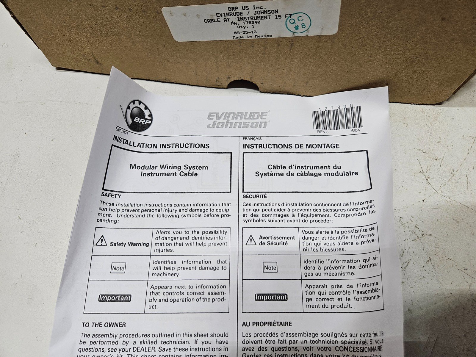 NOS OEM BRP OMC Johnson Evinrude Main Wiring Harness 176340 0176340 New