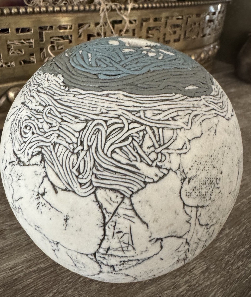 Romilla Batra California Studio POTTERY CERAMIC Original MODERN Art Signed 5”H