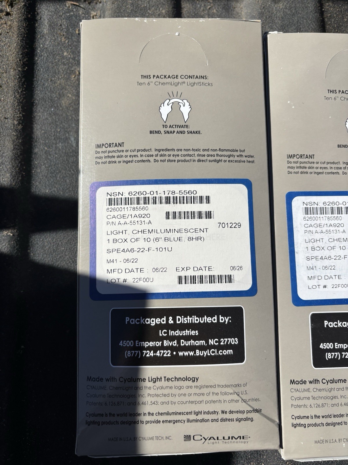 Cyalume Chem Lights 6-inch Ultra Bright Blue Sticks 10 Pack Survival Gear