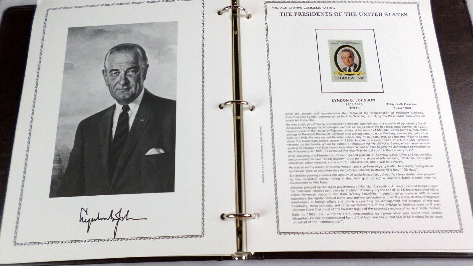 1984 Kenmore "The Presidents of United States" Liberia 39 Stamps &4 Sheets Mint