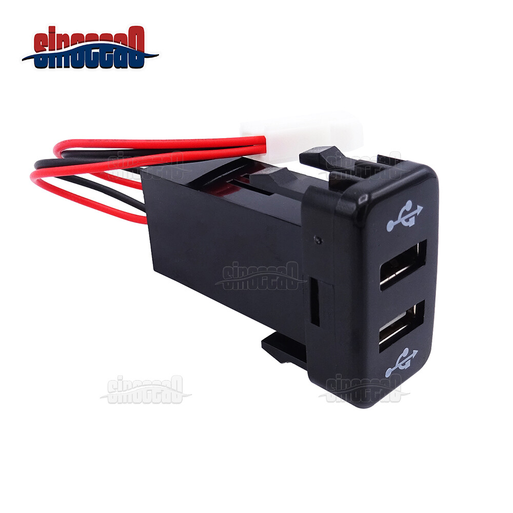 2.1A Dual USB Ports Power Socket Charger Button for Toyota Tacoma Tundra 4Runner