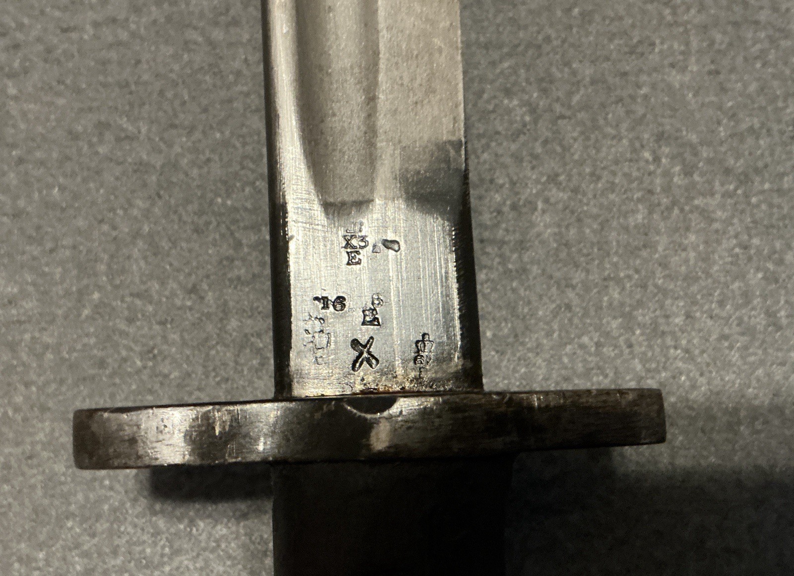 WWI British Lee-Enfield P1907 Rifle Bayonet with Scabbard Wilkinson 1916 Marked