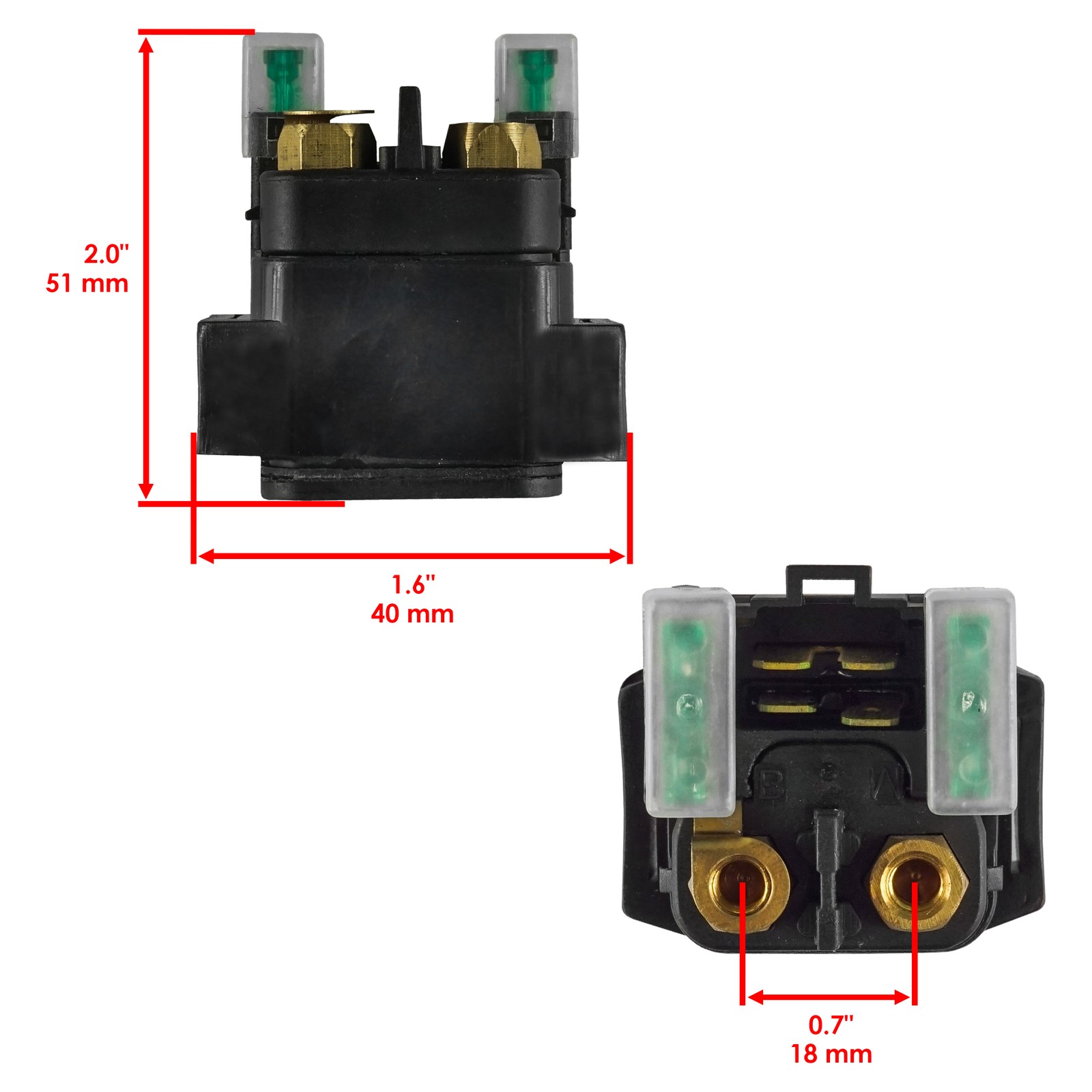 Starter Solenoid Relay for Kawasaki Ninja 650 EX650 ABS 2012-2026 / 27010-0709