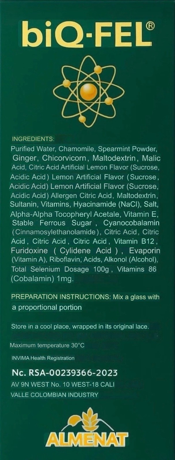 ✅ X3 BIQ-FEL - 500ML THE ORIGINAL (VITAFER)✅🔥