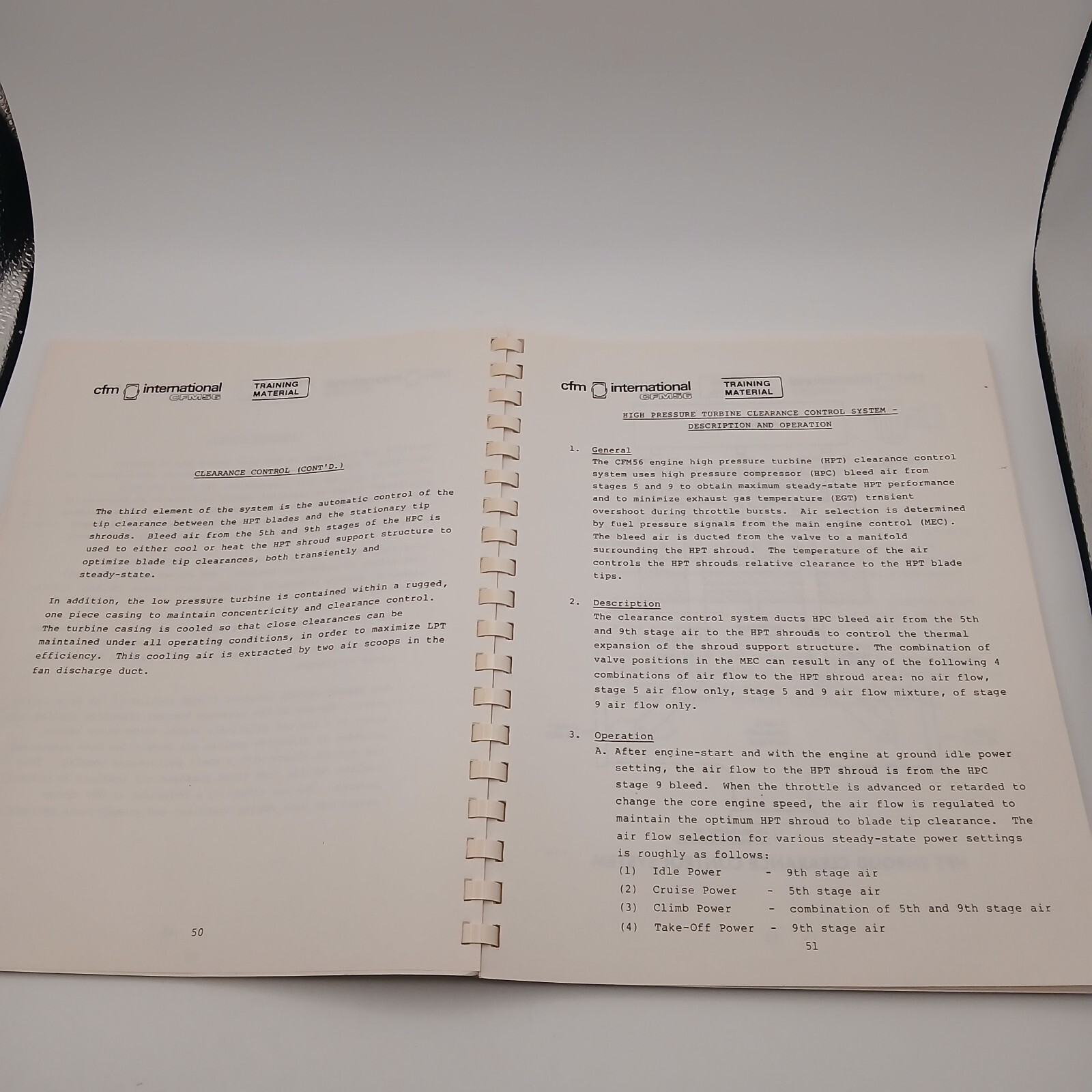 Vintage CFM International CFM56 Turbofan Engine - Engine Systems Training Manual