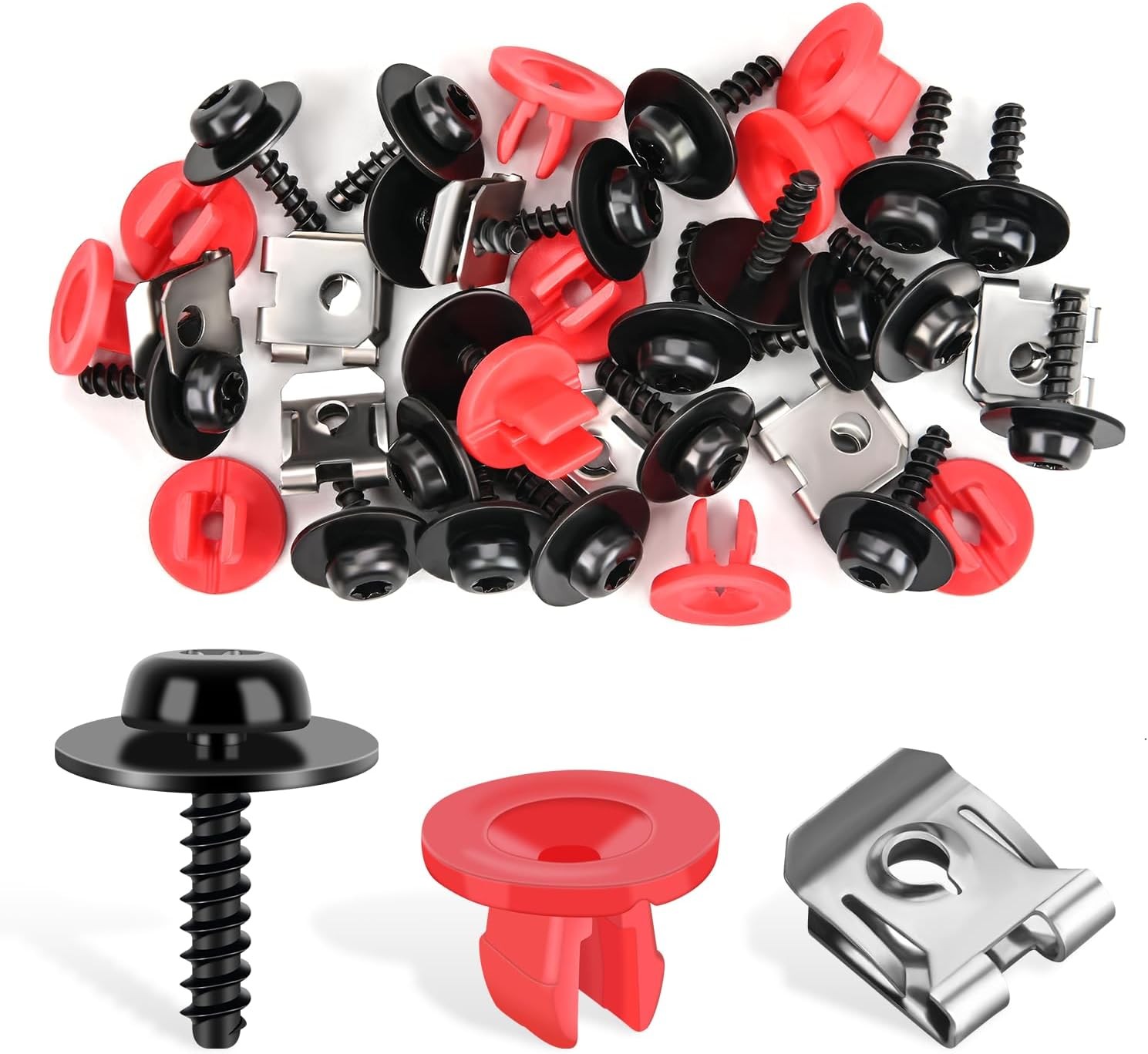 GOOACC 10 Sets Engine Splash Shield Guard Undertray Cover Screws Bolt Nut Clip