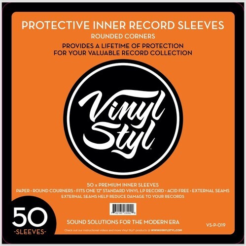 PRE-ORDER Vinyl Styl® 12 Inch Inner Record Sleeves - Round Corner - 50 Count (Wh
