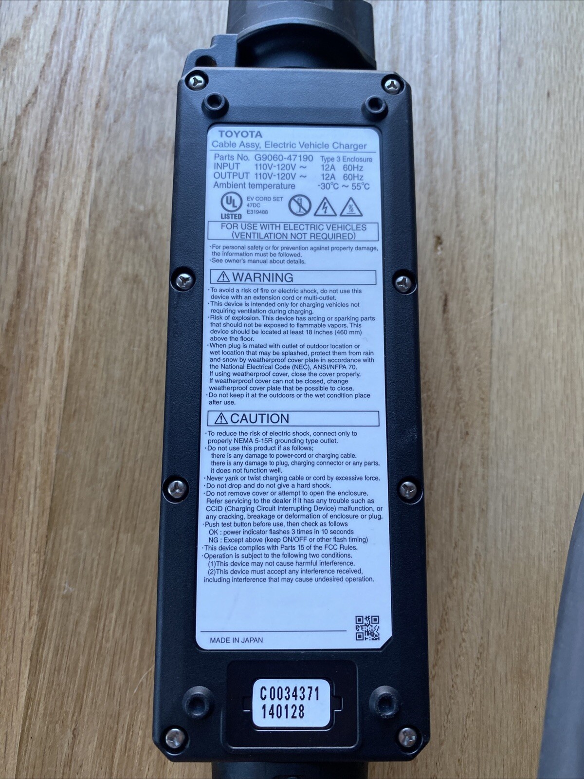 2012 - 2022 Toyota Prius Prime RAV4 EV Charger Plug in Hybrid charging Cable OEM