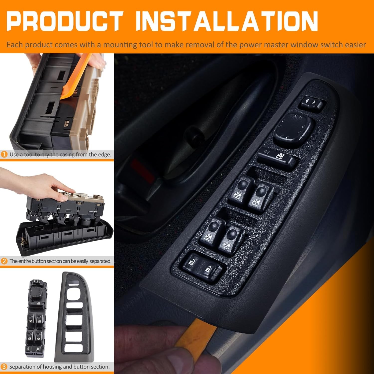 US Front Driver Door Window Control Switch For GMC Sierra 2003-2007 15883323