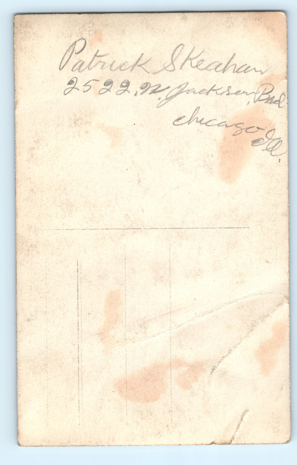 WWI Army Soldier With Shoulder Patch Named Real Photo Postcard