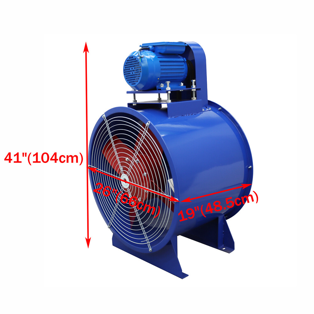24'' Tube Axial Fan Pipe Spray Booth Paint Fumes Blower Exhaust Axial Fan 220V