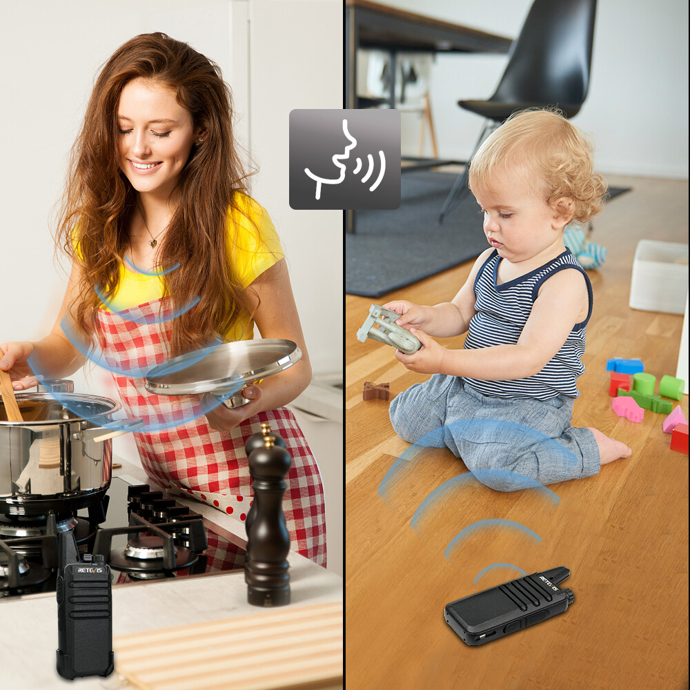 2Pack Retevis RT22 UHF Walkie Talkies Two Way Radios for church/School