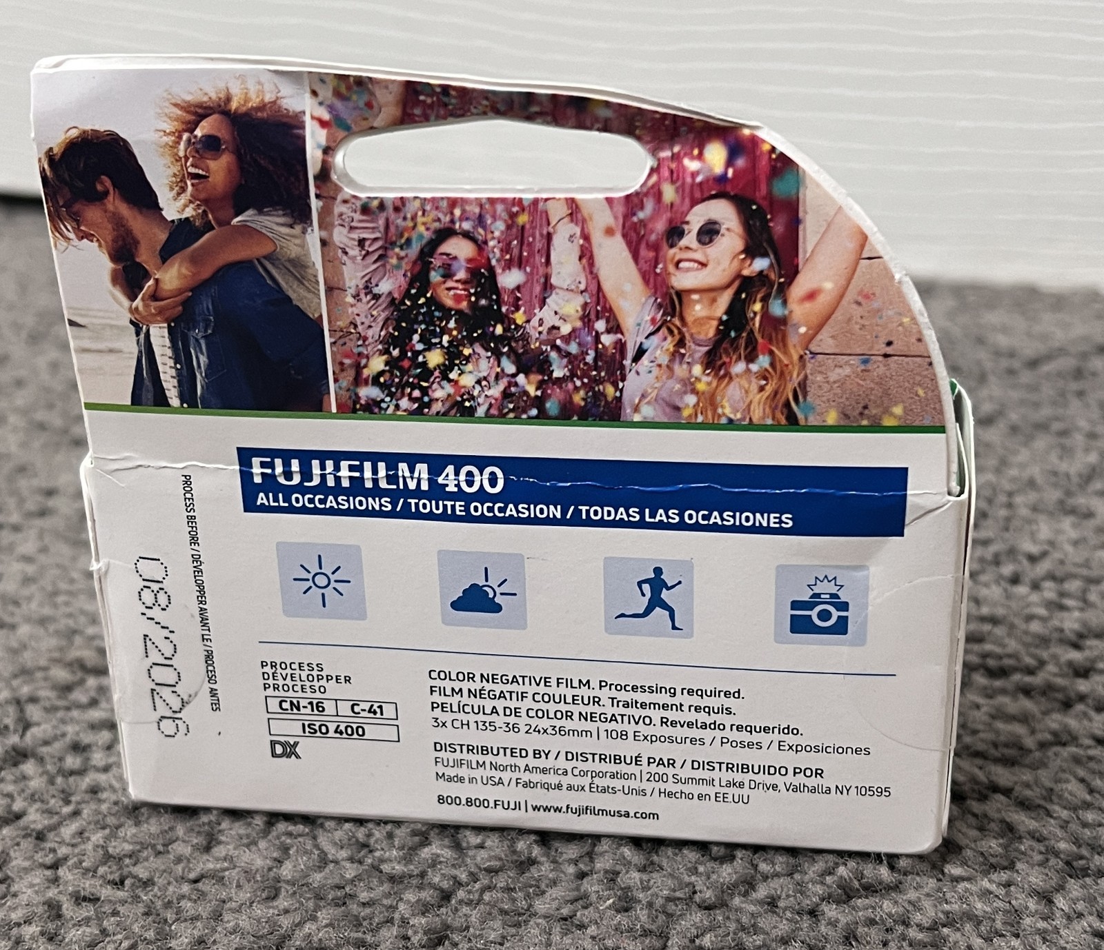 Fujifilm 400 Color Print 35mm Film, 36 Exposure Roll, 3 Pack EXP 08/2026