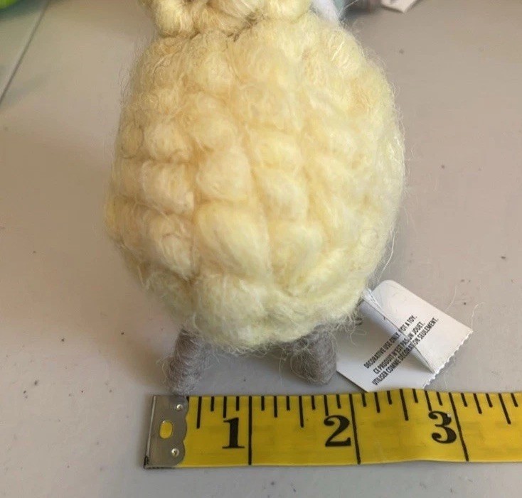 Pier 1 One Imports Set Of 4 Easter Wool Sheep Pastel Lambs Spring Decor