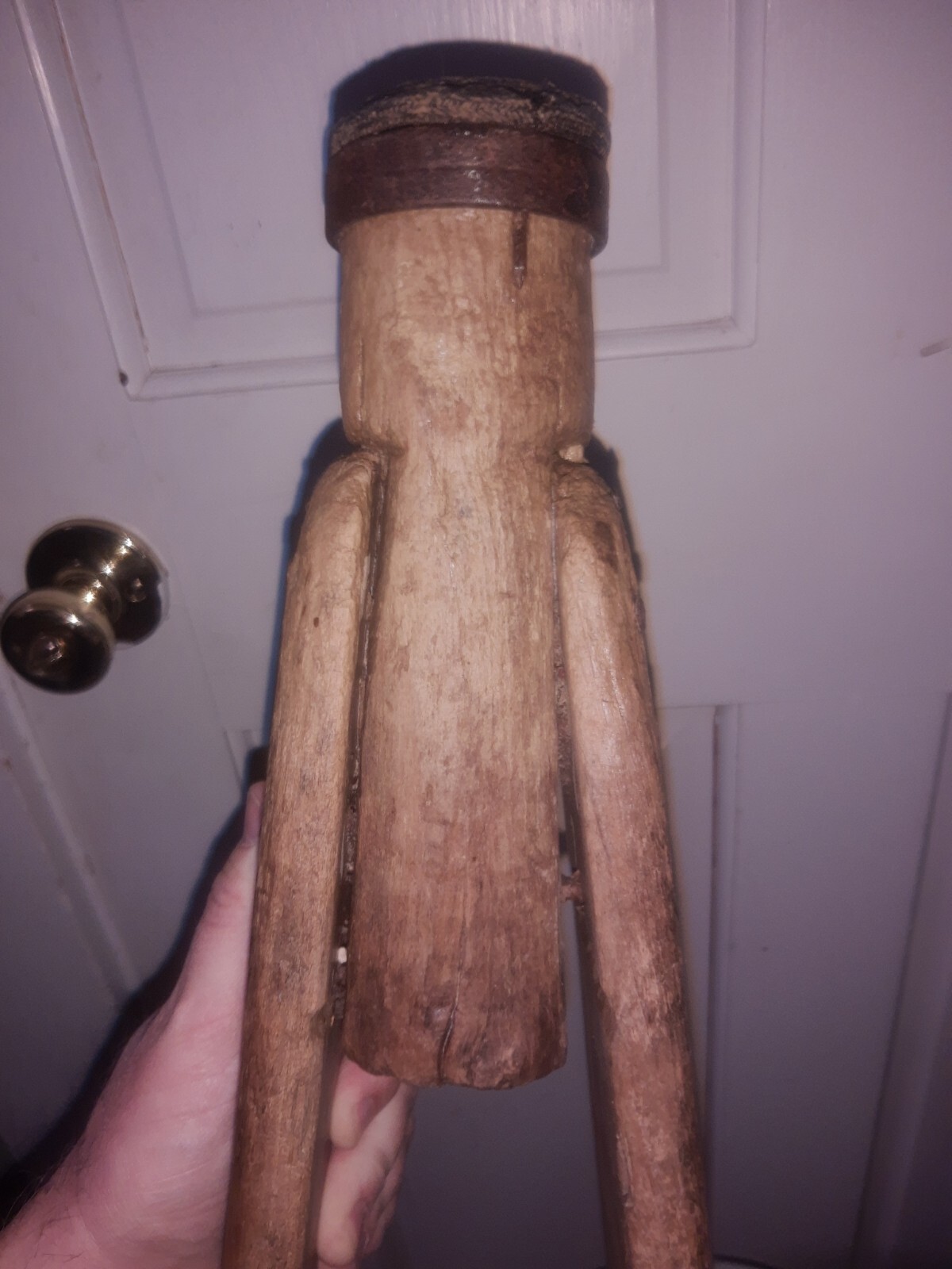 Antique Wooden Prosthetic Peg Leg Civil War Era 1860's Ky Find Kitsch Oddity Vtg