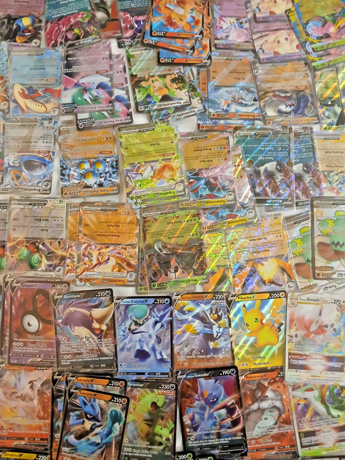 Official Pokémon Card Lot of 358 Includes Rares, Holos, Reverse, EX, V, VSTAR...