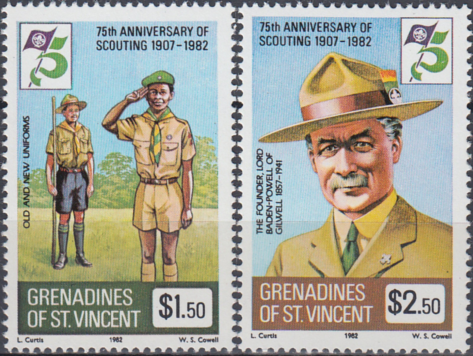 St Vincent-Gren 75th Ann Scouting 1982 MNH-3,50 Euro