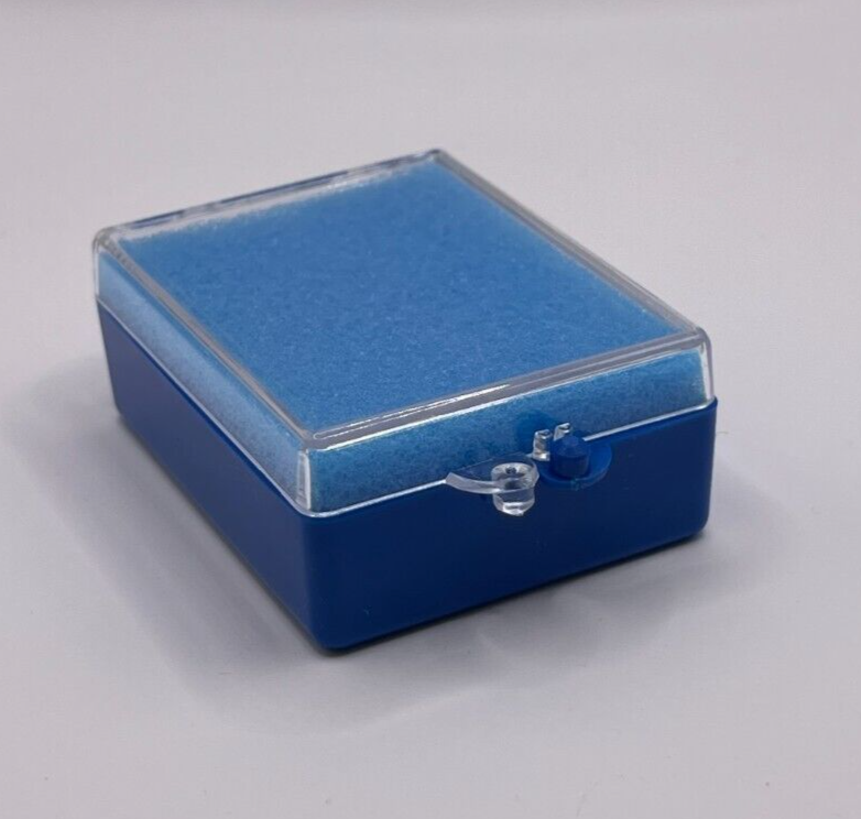 50 Pack, 2" Blue Crown Foam Case Container Hinged Display Box Jewelry Teeth