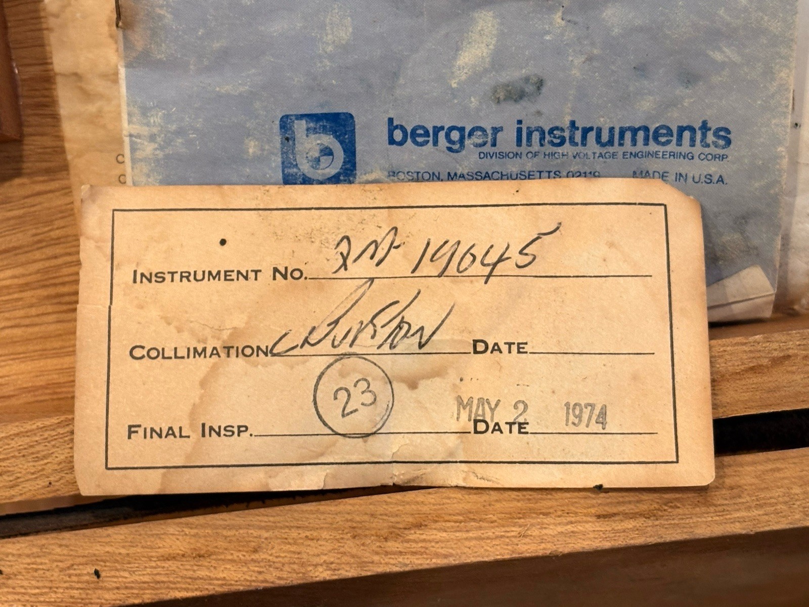 1960S BERGER ENGINEERING INSTRUMENTS SURVEYING TRANSIT LEVEL 200A w Box BOSTON