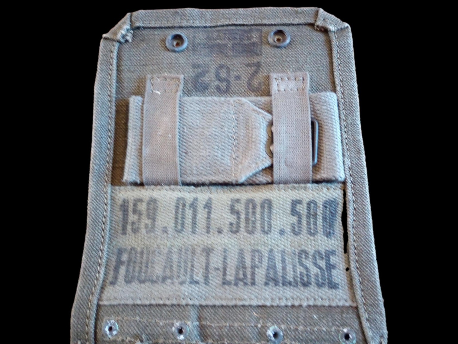 French military mat rifle magazine pouch 5 cell ammo shoulder bag genuine